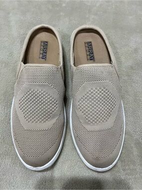 Women’s Array Sport  Slip-On Knit Sneakers in Beige